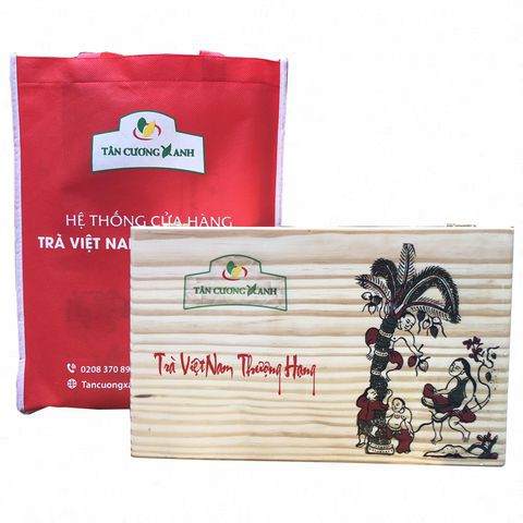 [GIAO NHANH 2h] Trà Đinh Ngọc Tiến Vua - Hộp Gỗ Thông 200gr / 300gr Trà Thái Nguyên TÂN CƯƠNG XANH | BigBuy360 - bigbuy360.vn