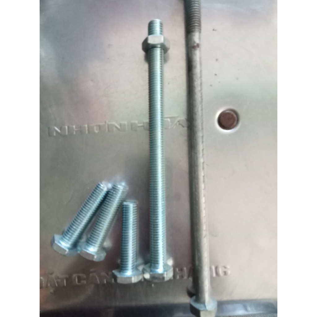 Bulon 14li ren suốt hoặc ren 1 phần bu lon 6 cạnh