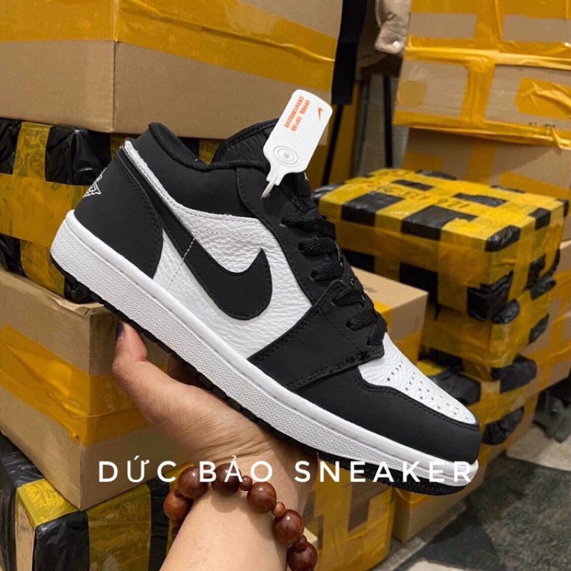 Jordan panda cổ thấp ❤️Hàng 11❤️ giày Jordan 1 đen trắng da lộn đế cao su , thể thao nam nữ sneaker
