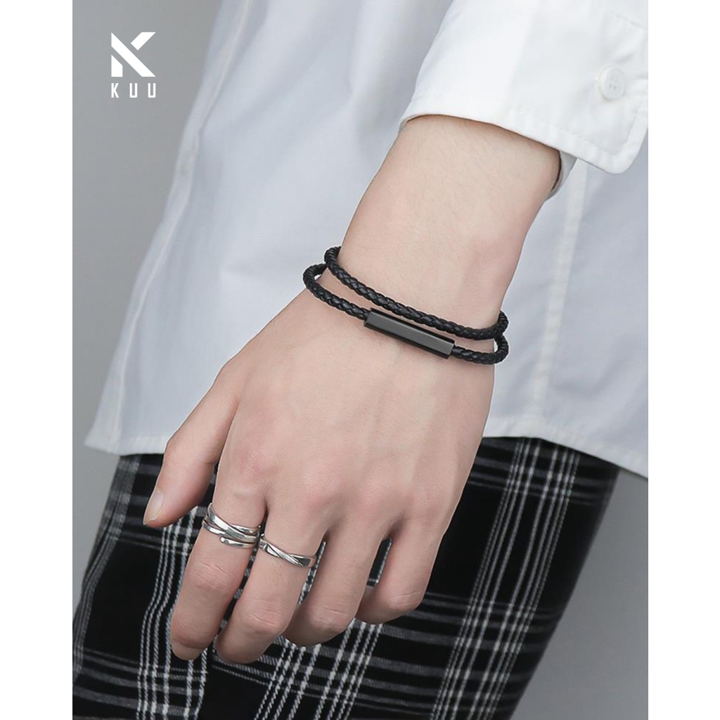 Vòng Tay Nam Lắc Tay Unisex Clancy Thời Trang Vòng Tay Nam Nữ Basic Saz Store Màu Đen Chất Liệu Bền Bỉ- Vòng Tay Clancy