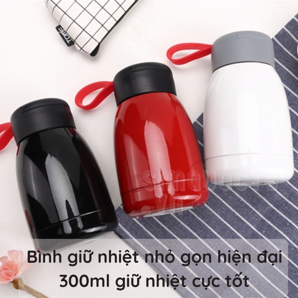 Bình giữ nhiệt 300ml thép không gỉ phong cách hiện đại | BigBuy360 - bigbuy360.vn