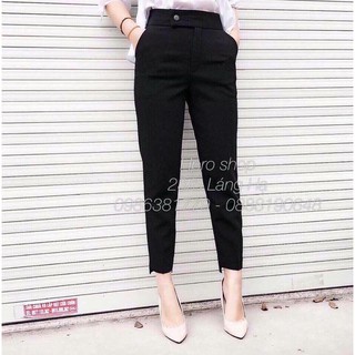 Quần Baggy Vải Cúc Lệch