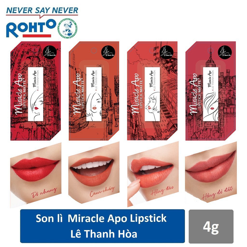 Son lì Miracle Apo Lipstick Matte x Lê Thanh Hòa 4g