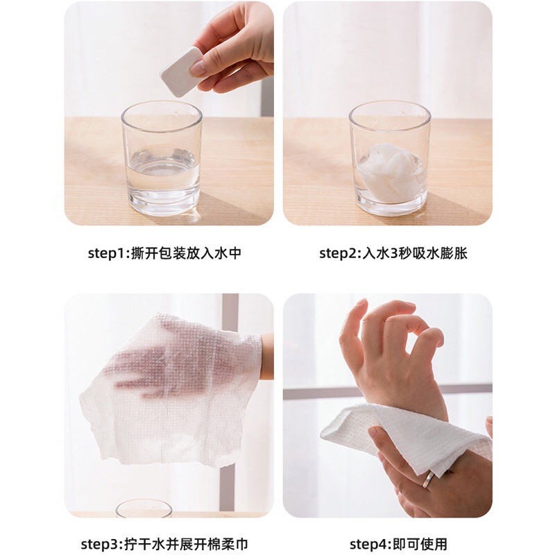 GÓI 20 VIÊN NÉN RỬA MẶT HÌNH VIÊN KẸO SIZE LỚN(25.27)cm tiện dụng.