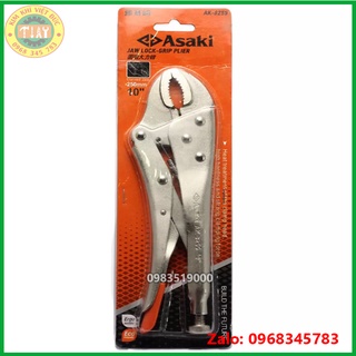 Kìm chết hàm cong Asaki 10 inch