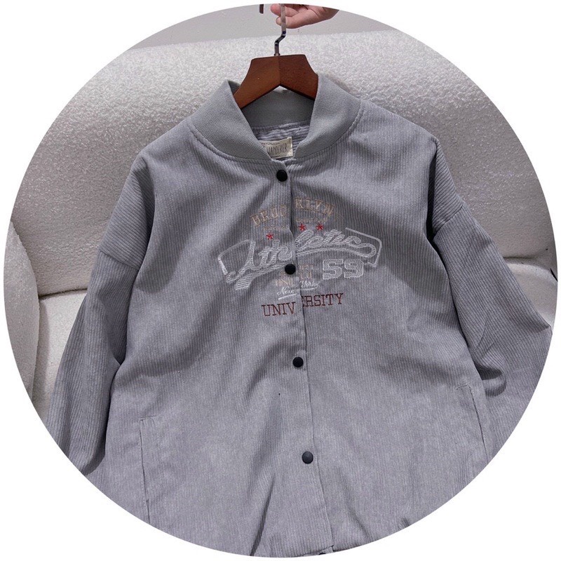 Áo Khoác Bomber Thêu LOGO ATHLETIC Chất Nhung Tăm 2 Lớp Form Rộng Unisex Nam Nữ 4 Mùa Ulzzang NUPAKACHI