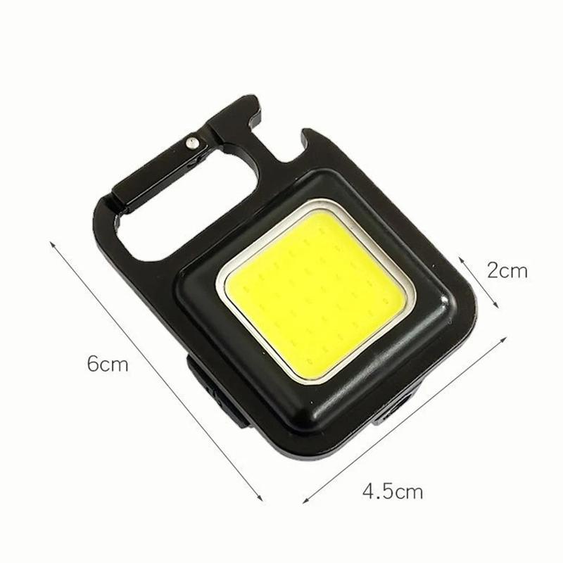 Đèn LED COB MINI siêu sáng có móc khóa đa năng chống nước, sạc USB tiện dụng, 3 chế độ điều chỉnh sáng