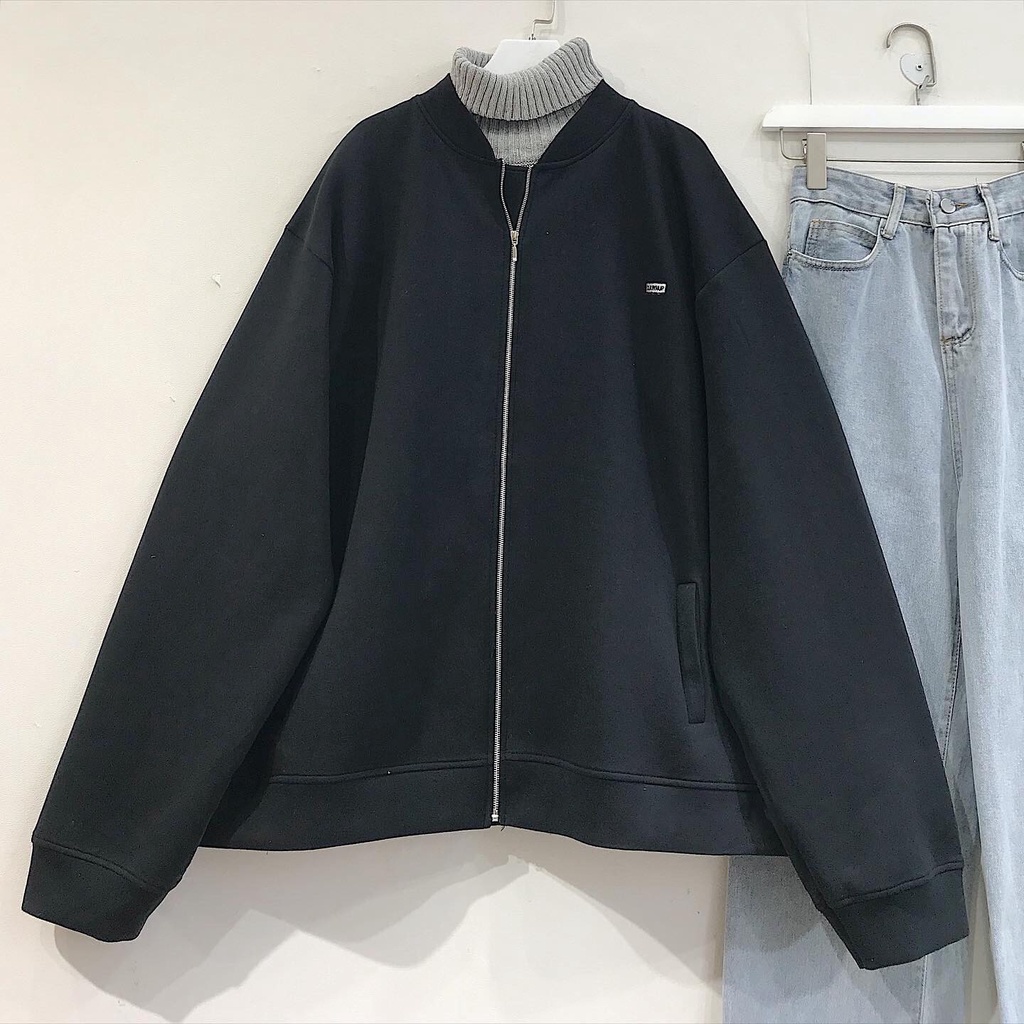 Áo khoác nỉ bomber cổ tròn kéo khóa  - 1798 IAMC.Closet | BigBuy360 - bigbuy360.vn