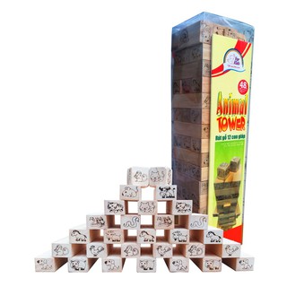 [Nhiều Mẫu] Bộ rút gỗ nhiều màu sắc cỡ lớn 60 thanh gỗ cao cấp