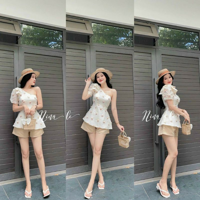 combo sét áo kiểu mix quần sọt