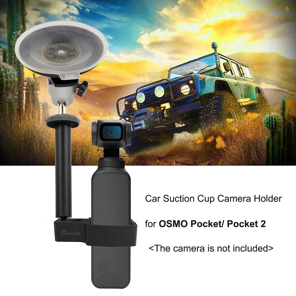 Giá Đỡ Máy Ảnh DJI Osmo Pocket / Pocket 2 Bằng Hợp Kim Nhôm Có Giác Hút Gắn Kính Chắn Gió Xe Hơi