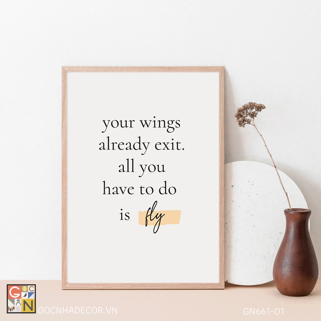 Tranh quotes-Tranh trang trí vintage- Mã 661