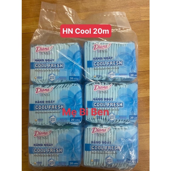 [TẶNG KÈM 40+4 MIẾNG] Băng vệ sinh Diana hàng ngày Sensi Cool Fresh gói 40 miếng