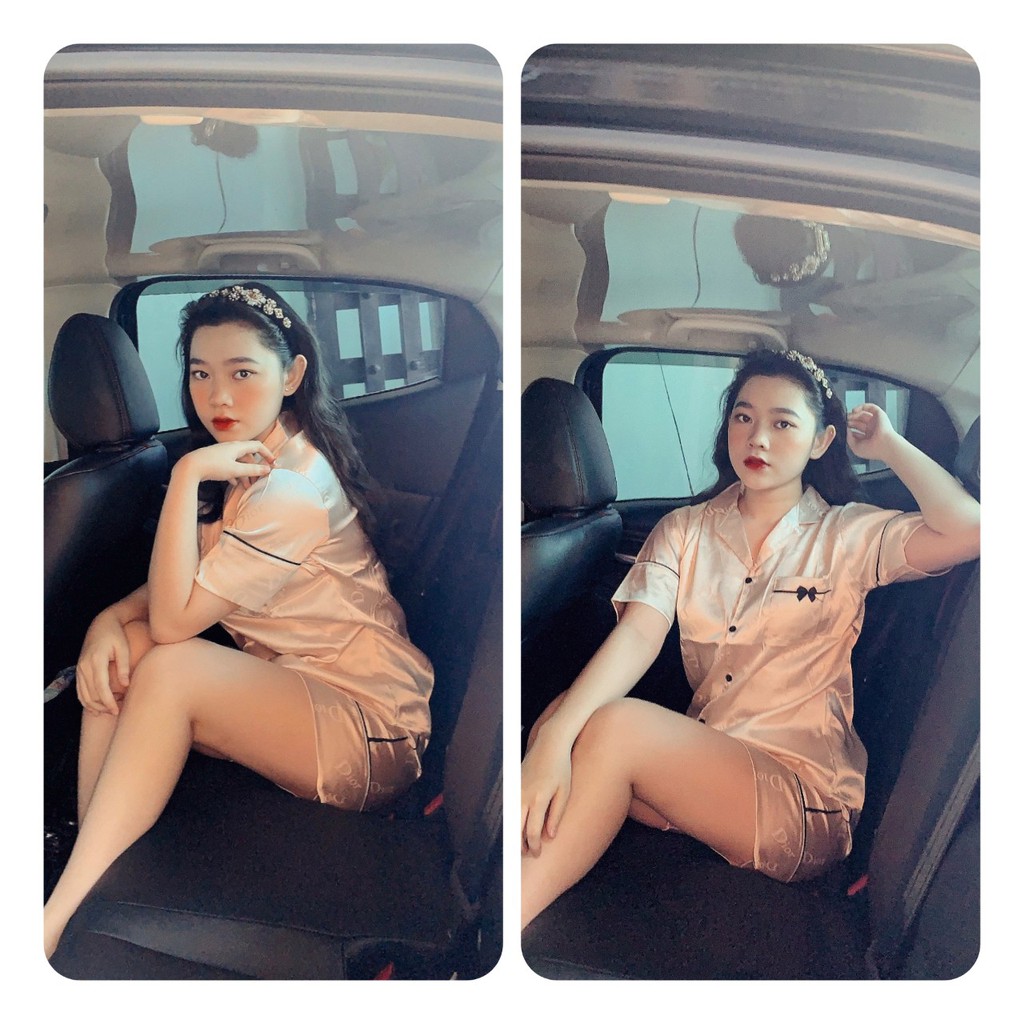 Đồ Ngủ Pijama Nữ Lụa Satin Đùi Xinh Xịn Sò Hàng Loại 1 Mát Mịn | BigBuy360 - bigbuy360.vn