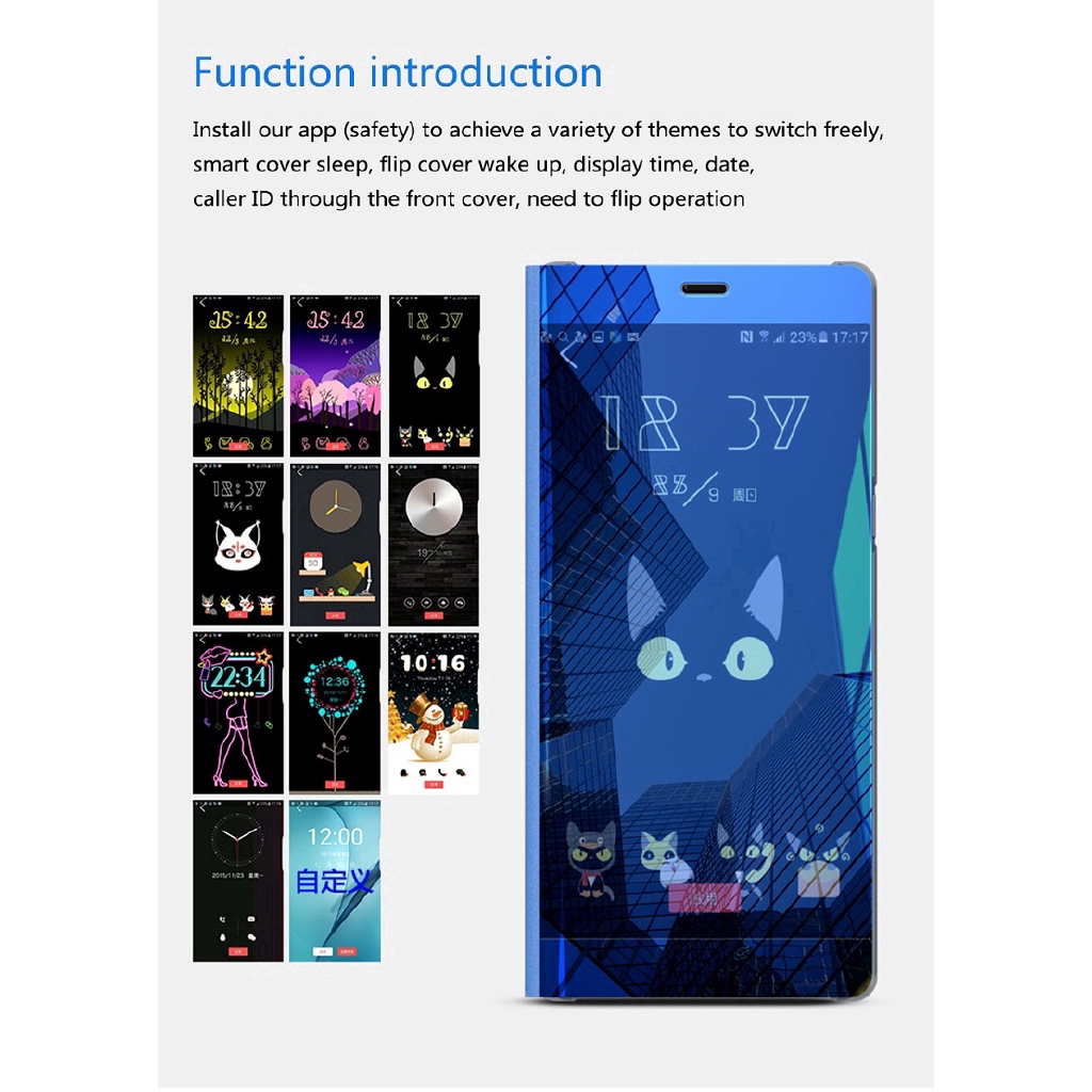 Smart Mirror Flip Case Xiaomi Redmi 9C 9A 9 10X 5G 4G Mi Note 10 Lite Pro Phone Case Holder Stand Back Cover