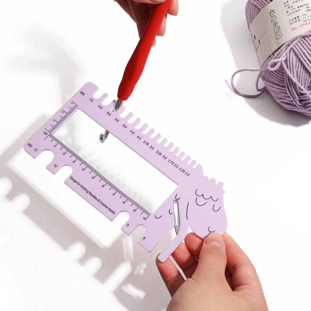 1 Cây Thước Đan Móc Len Đa Năng Hình Dạng Con Cừu Nhỏ Gọn DIY