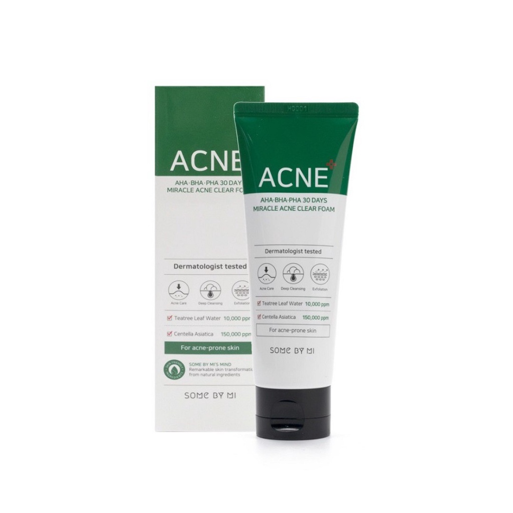 Sữa Rửa Mặt Some By Mi AHABHAPHA 30 Days Miracel Acne Clear Foam 100ml