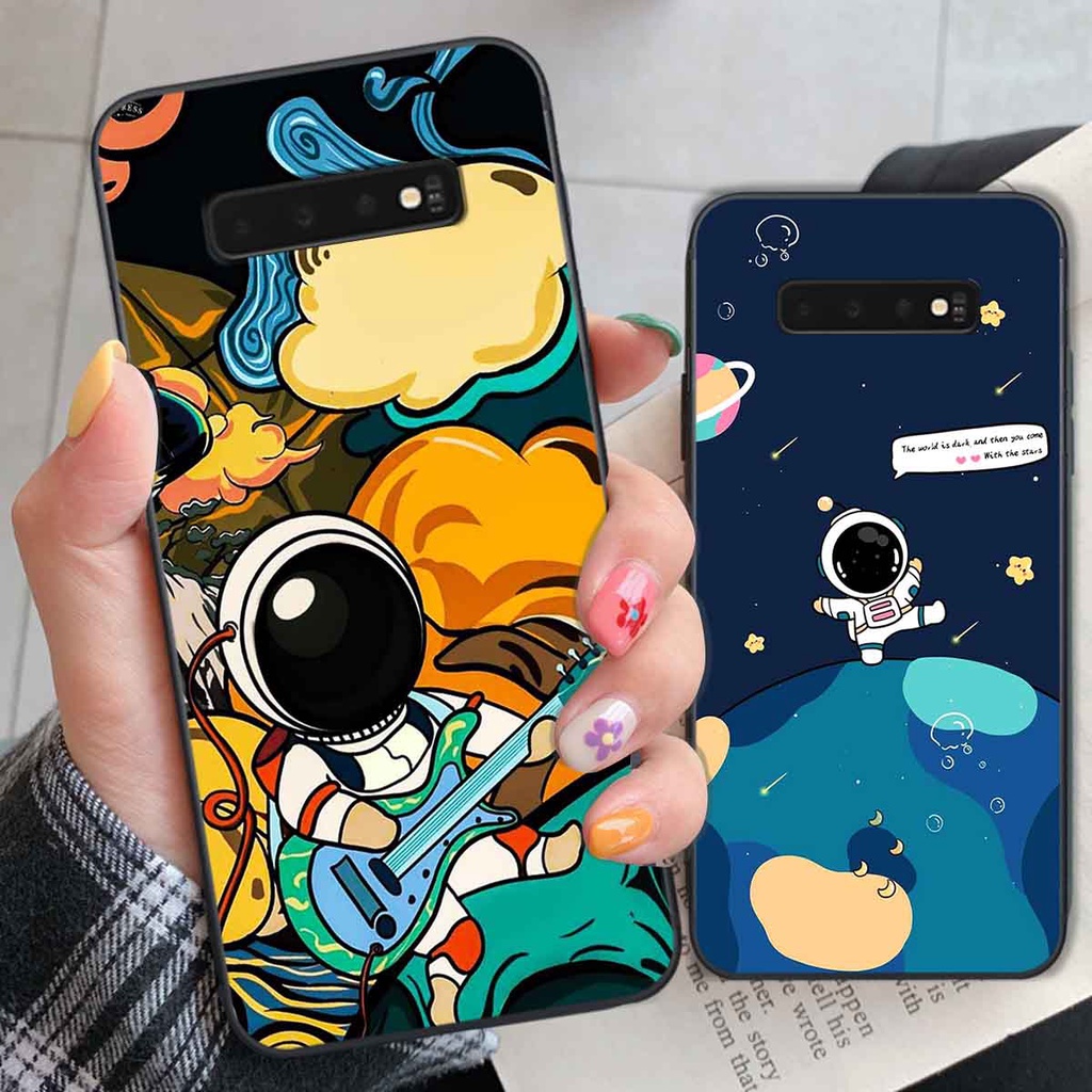 Ốp Samsung S10 / S10 5G / S10 Plus / S10+ in hình vũ trụ, phi hành gia bầu trời cute dễ thương