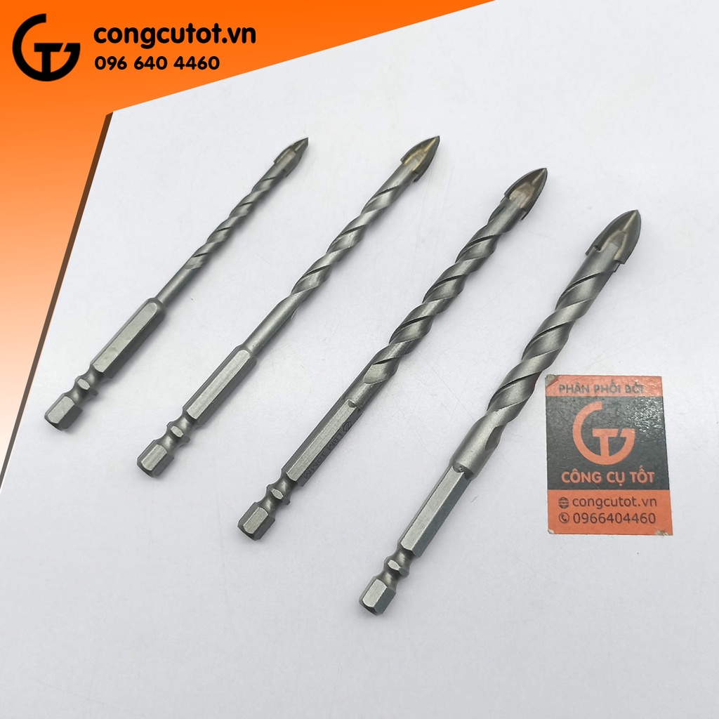 Mũi khoan đa năng 4 cạnh chuôi lục hợp kimTungsten Carbide LBM