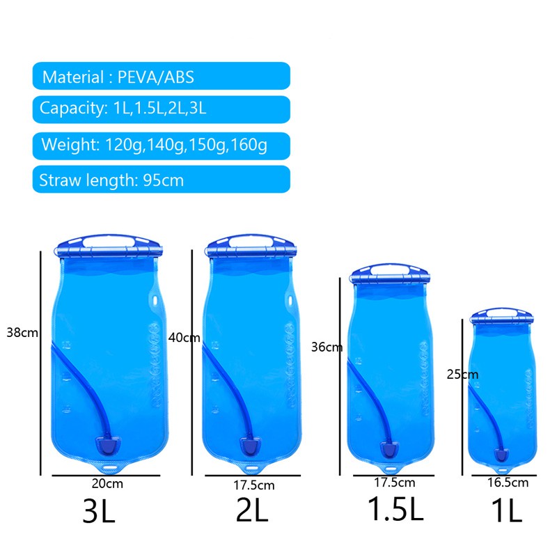 Túi đựng nước 1L L 2L 3L không BPA tiện dụng khi chạy bộ