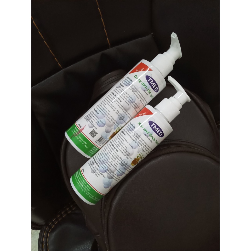 Dung dịch Tắm gội khô 2in1 TMED 200ml, cho NGƯỜI BỆNH, bệnh nhân, trông người bệnh, sau phẫu thuật