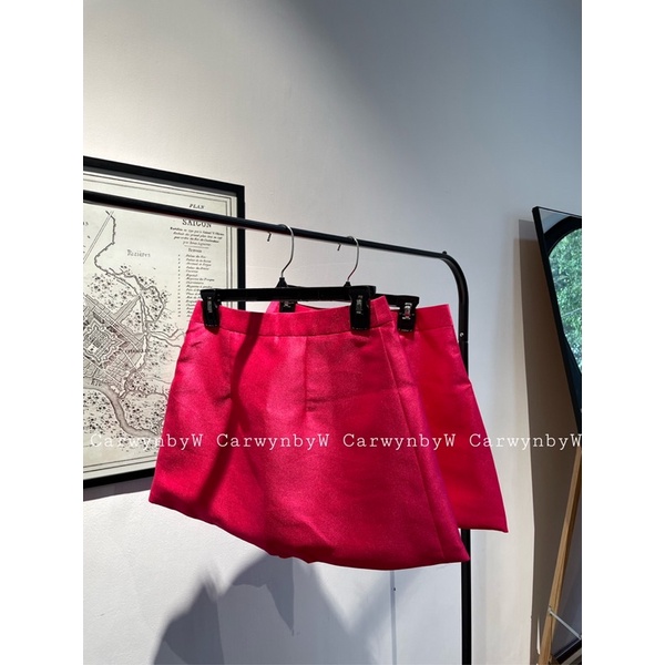 CarwynbyW - Chân Váy Thiết Kế Chữ A - Tafta Ánh Kim Không Túi