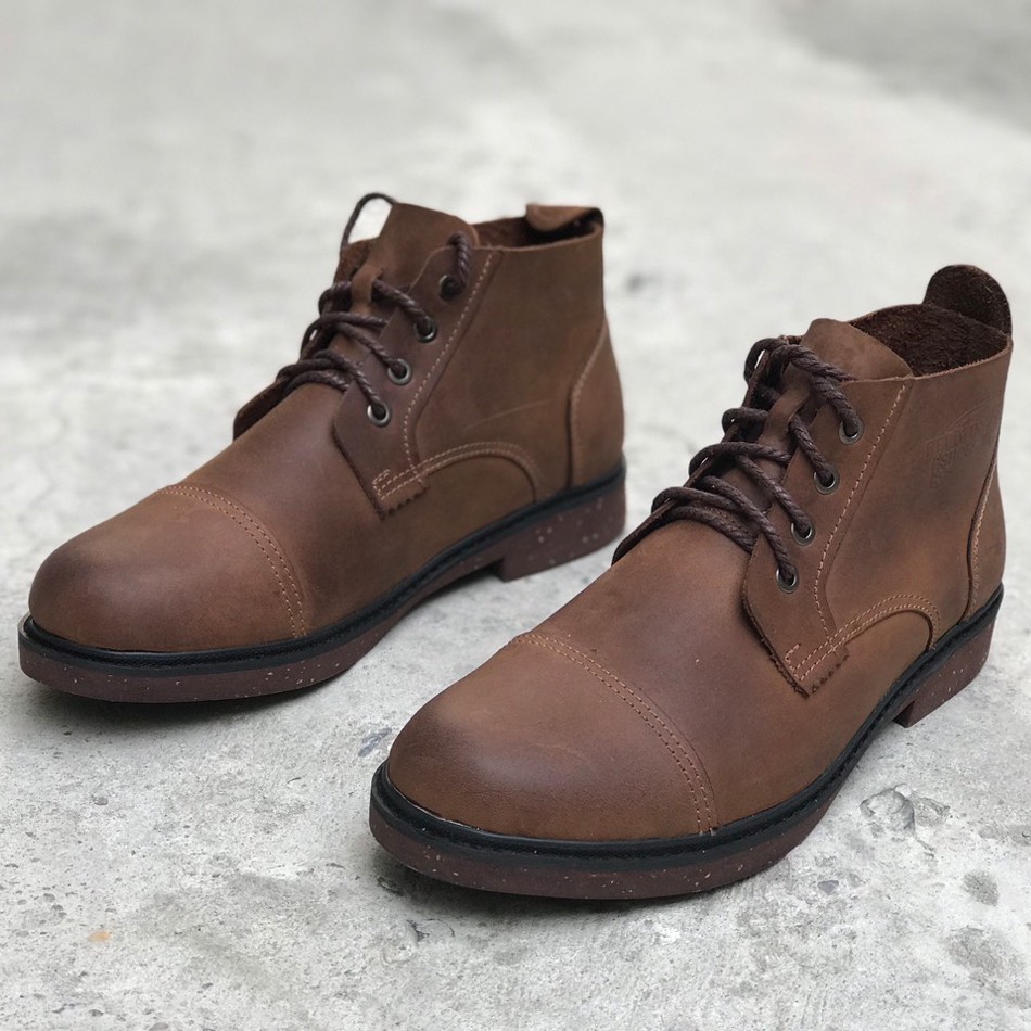 Giày cao cổ nam da bò sáp Redwing Desert boots