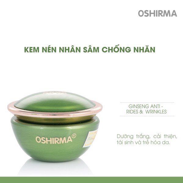 Kem dưỡng da -Kem nén Oshirma nhân sâm tái tạo và trẻ hoá làn da luôn căng bóng cam kết chính hãng