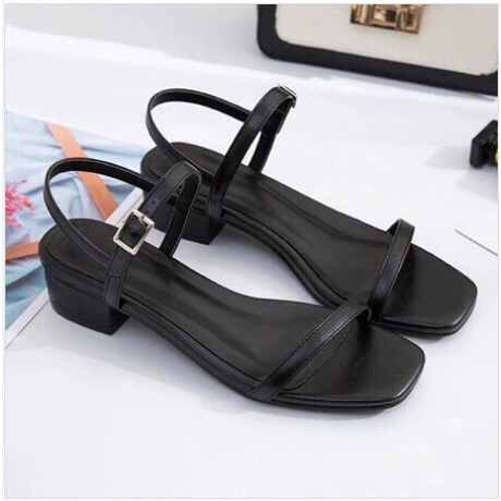 Giày nữ giày sandal cao gót 3p quai mảnh đế may chắc lót êm