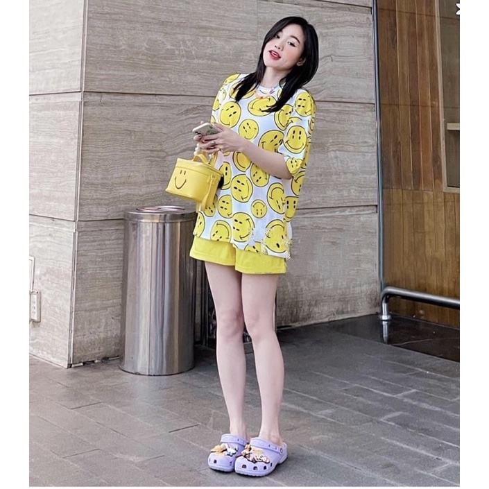 Bộ đùi Cam mặt cười,quần kaki hàng đẹp như hình