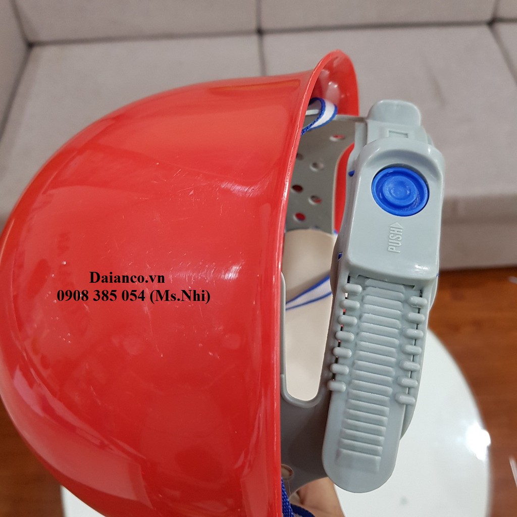 Nón bảo hộ lao động kiểu nhật màu đỏ- Hình thật, Hàng sẵn