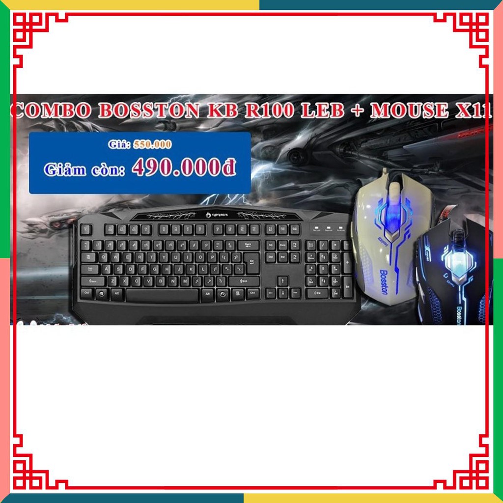 Combo bàn phím bosston KB R100 + Mouse X11 giá rẻ *Loại Tốt*