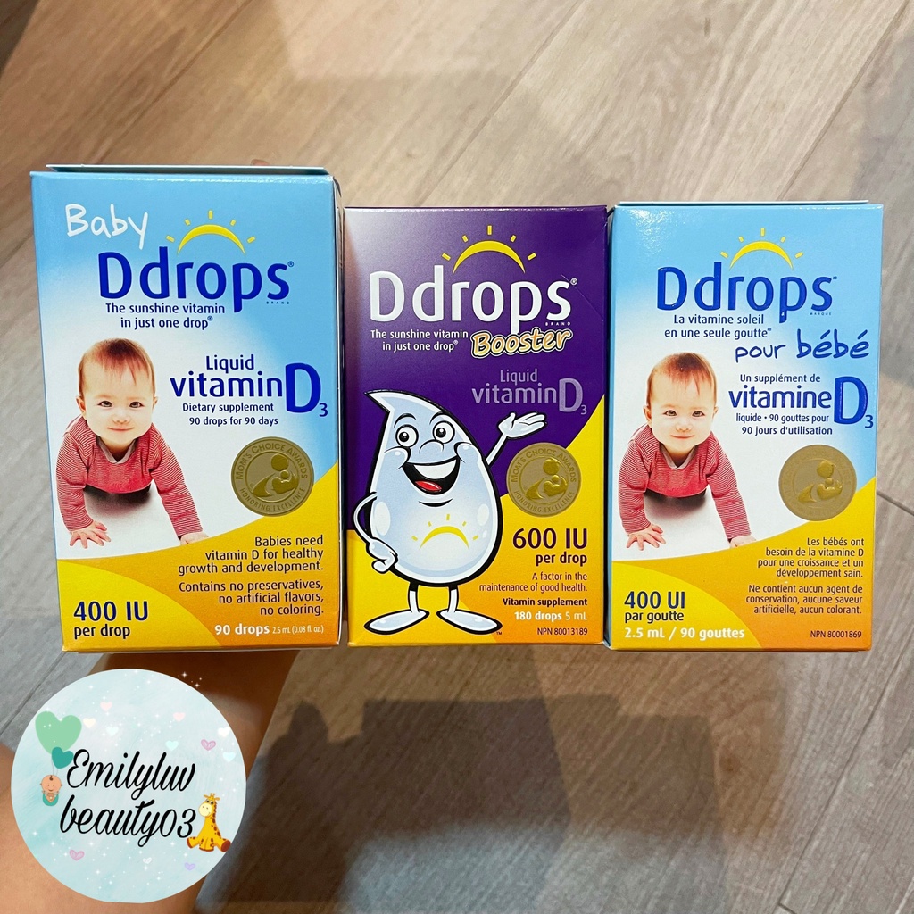 Vitamin D3 Baby Ddrops Mỹ cho bé 0-12 tuổi DATE XA