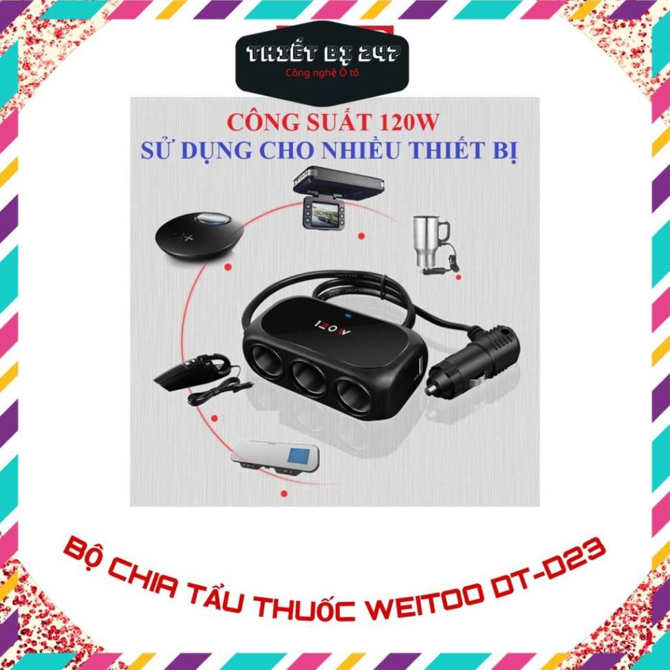 Quà Bộ chia tẩu thuốc 3 cổng + 2 USB Cao Cấp WT - D23