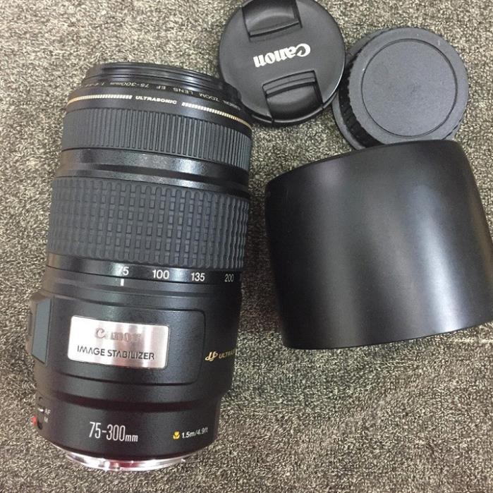[Shoppe trợ giá ] Ống kính máy ảnh Canon EF 75-300mm f4-5.6 IS USM AF cho máy Crop và FF của Canon