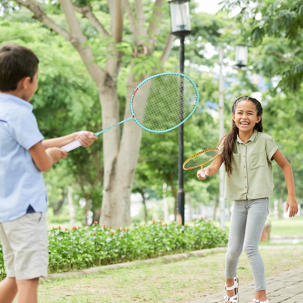 Bộ 2 vợt cầu lông TRẺ EM - HỌC SINH cao cấp Agnite chính hãng, nhẹ, bền, đẹp - tặng kèm hộp cầu -  F2125