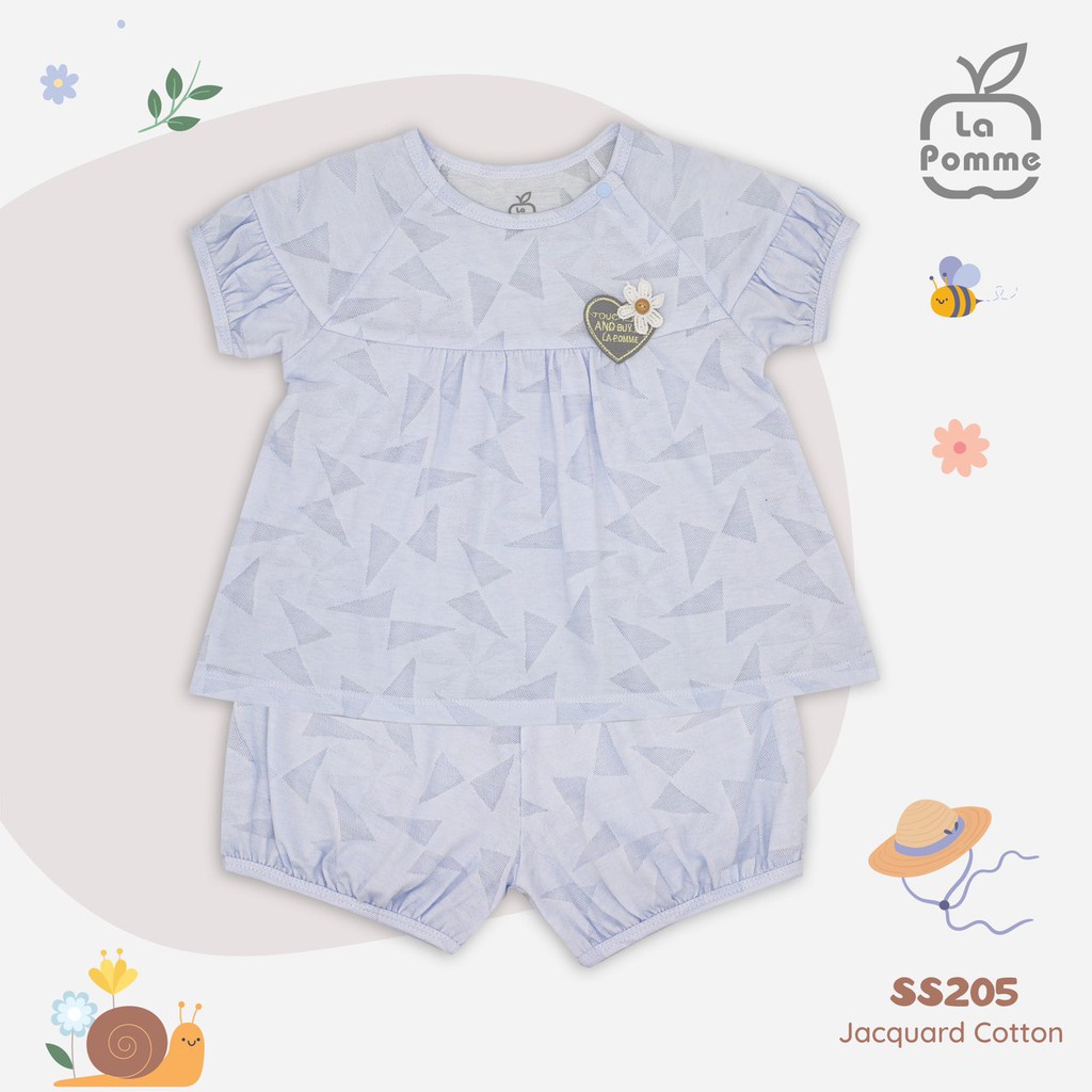 [LA POMME] Bộ cộc tay babydoll bé gái