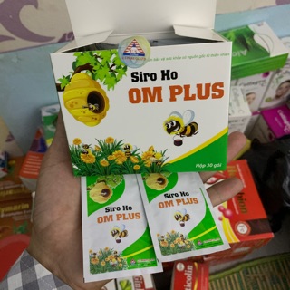 Siro ho Om Plus giảm ho, giảm rát họng, giảm ngứa rát cổ họng, đau họng hộp 30 gói