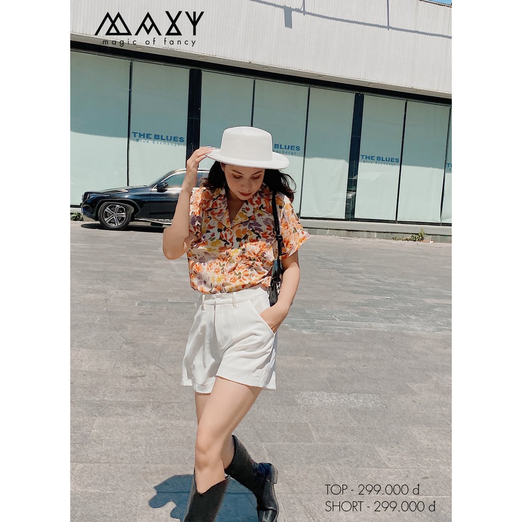 Áo sơ mi hoạ tiết nữ summer top Maxy Workshop