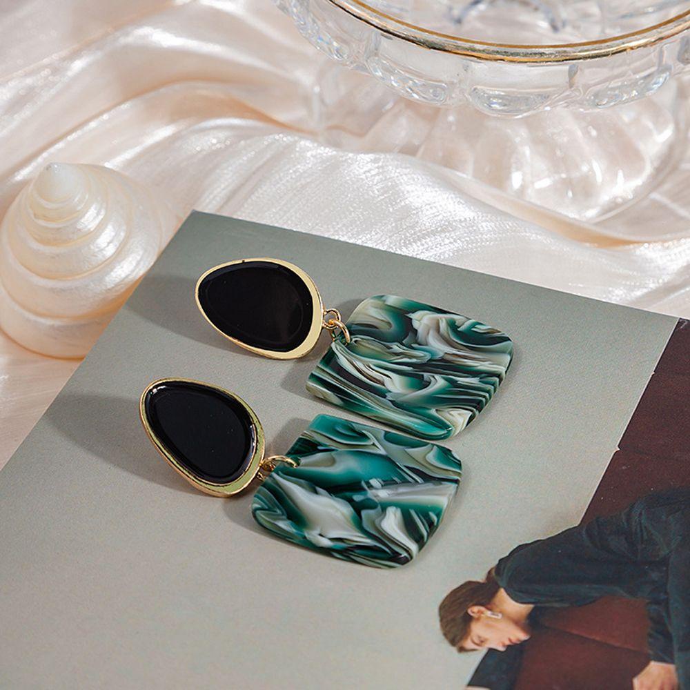 Khuyên Tai Kim Loại Hình Học Dễ Thương Cho Nữ