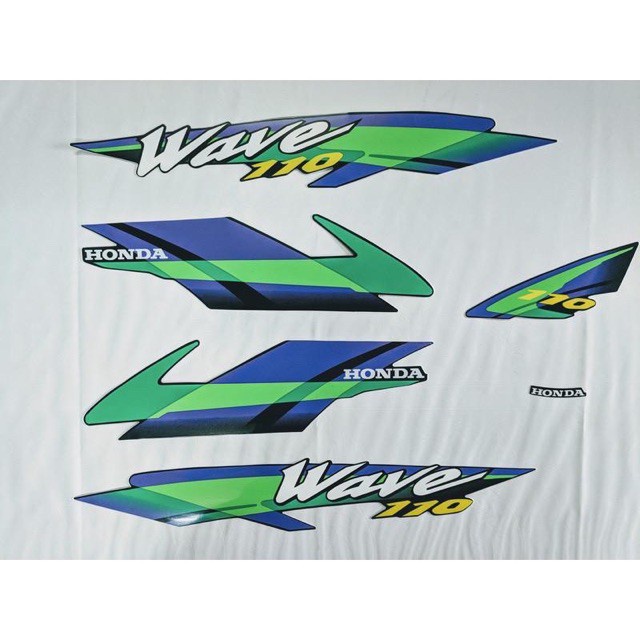 Bộ Tem Wave Thái 110cc Xanh Nhớt [ LOẠI ĐẸP ], Tem Ba Lớp Đẹp Gắn Cho Các Dòng Wave Nhỏ Đều Được