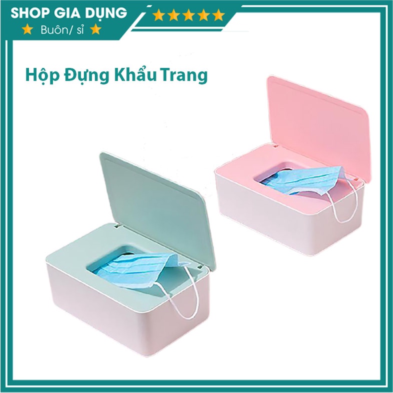 ❤️FreeShip❤️Hộp Đựng Khẩu Trang, Khăn Giấy Dán Tường Có Nắp Đậy Chống Bụi Siêu Hot