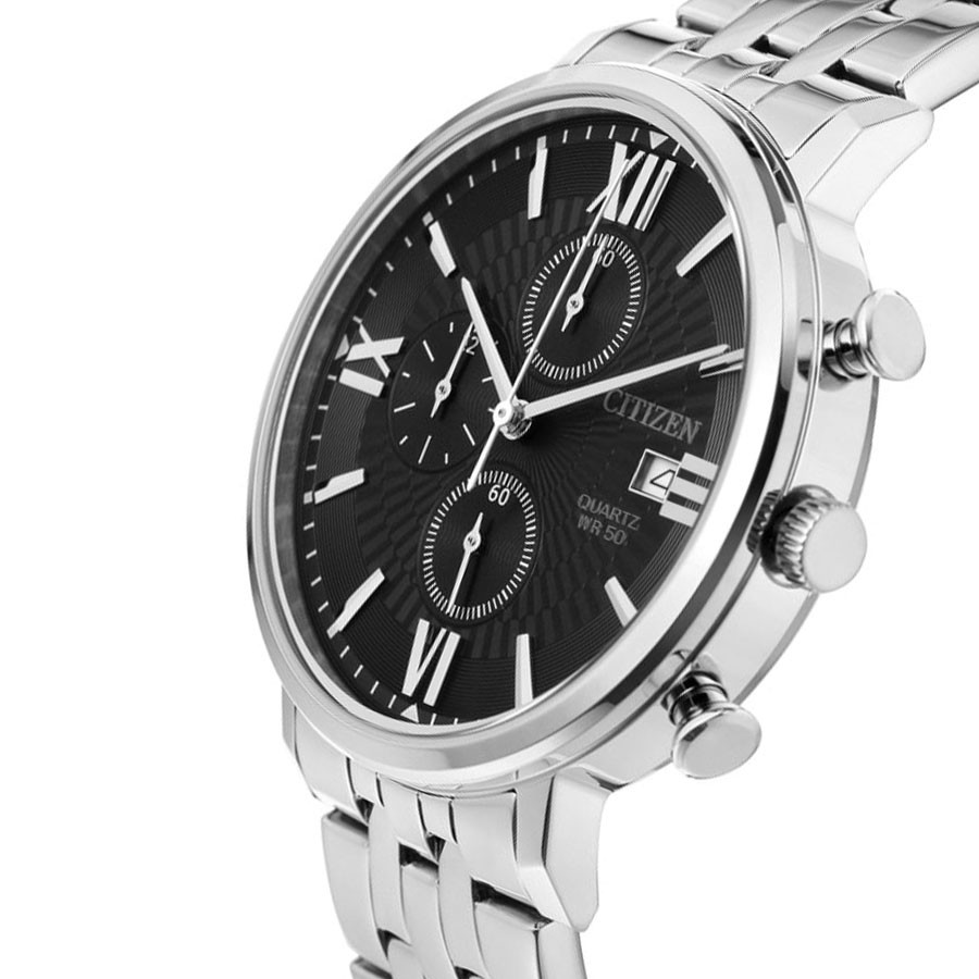Đồng Hồ Nam Citizen Dây Thép Không Gỉ AN3610-71E - Mặt Đen
