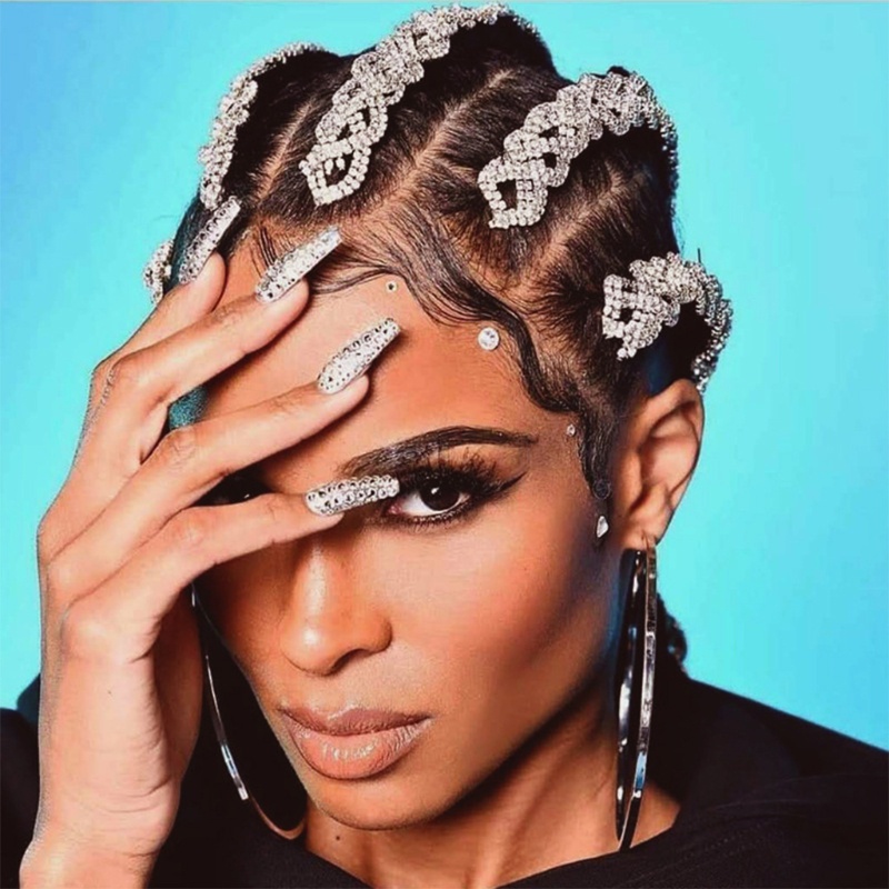 Phụ Kiện Tóc Giả Tua Rua Dài Đính Đá Pha Lê Xinh Xắn