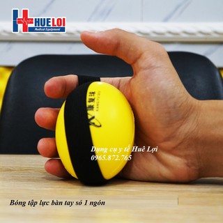 Bóng cao su tập lực tay hình ovan sỏ 1 ngón