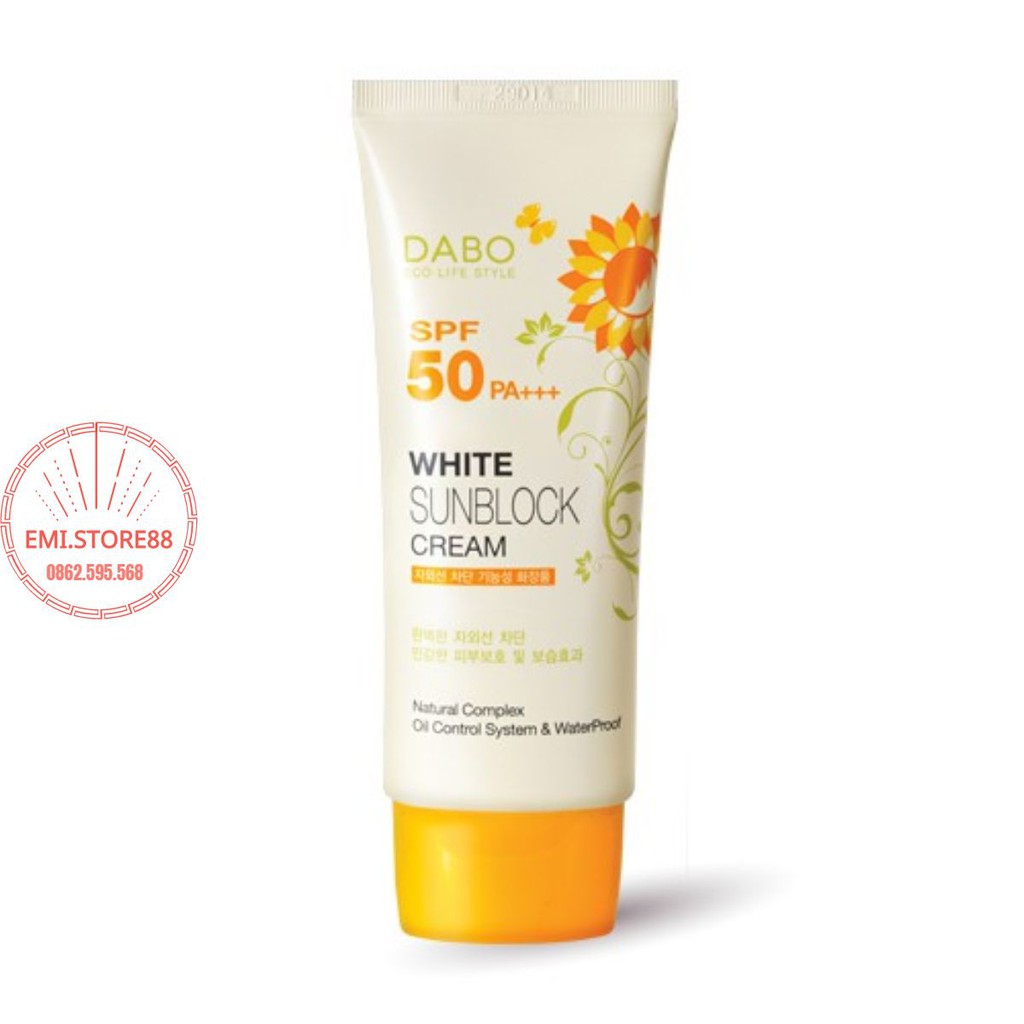 Kem Chống Nắng DABO WHITE SUNBLOCK CREAM SPF50