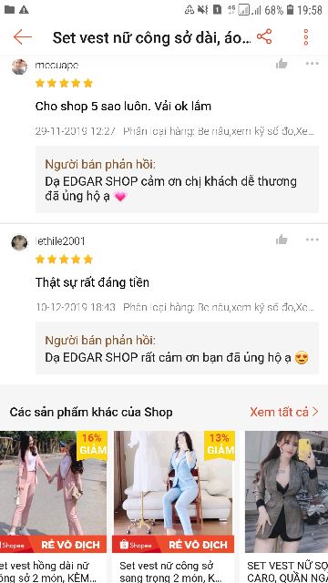 Set vest nữ dài công sở 4 món, áo 2 dây phi lụa cổ đổ,VIDEO + HÌNH FEEDBACK KHÁCH | BigBuy360 - bigbuy360.vn