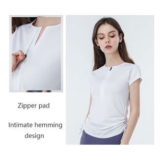 Lululemon Áo Thun Thể Thao 5 Màu Cho Nữ