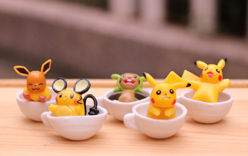 Set 10 Mô Hình Pikachu Dễ Thương Trang Trí Xe Ô Tô