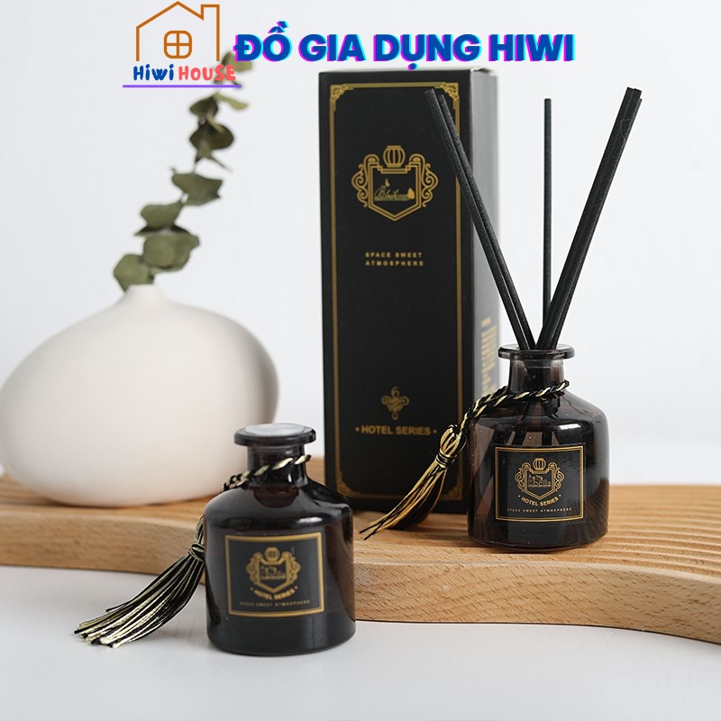 Tinh Dầu Thơm Thiên Nhiên Bản Sang Trọng Để Phòng Que Gỗ Tự Khuếch Tán (MÀU ĐEN)